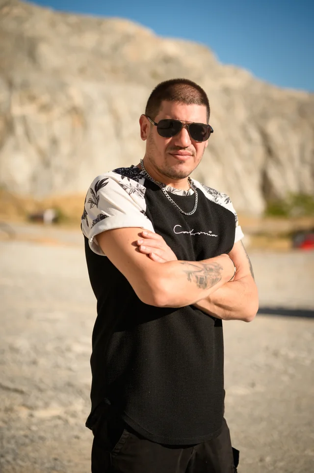 Pavlos at the Asvestochori photoshoot.