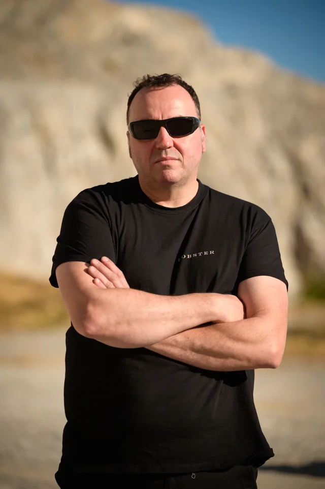 Stelios at the Asvestochori photoshoot.